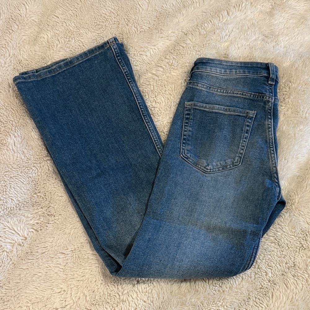 Classic Blue, Flared Denim Jeans